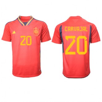 Spanien Daniel Carvajal #20 Hemmakläder VM 2022 Kortärmad